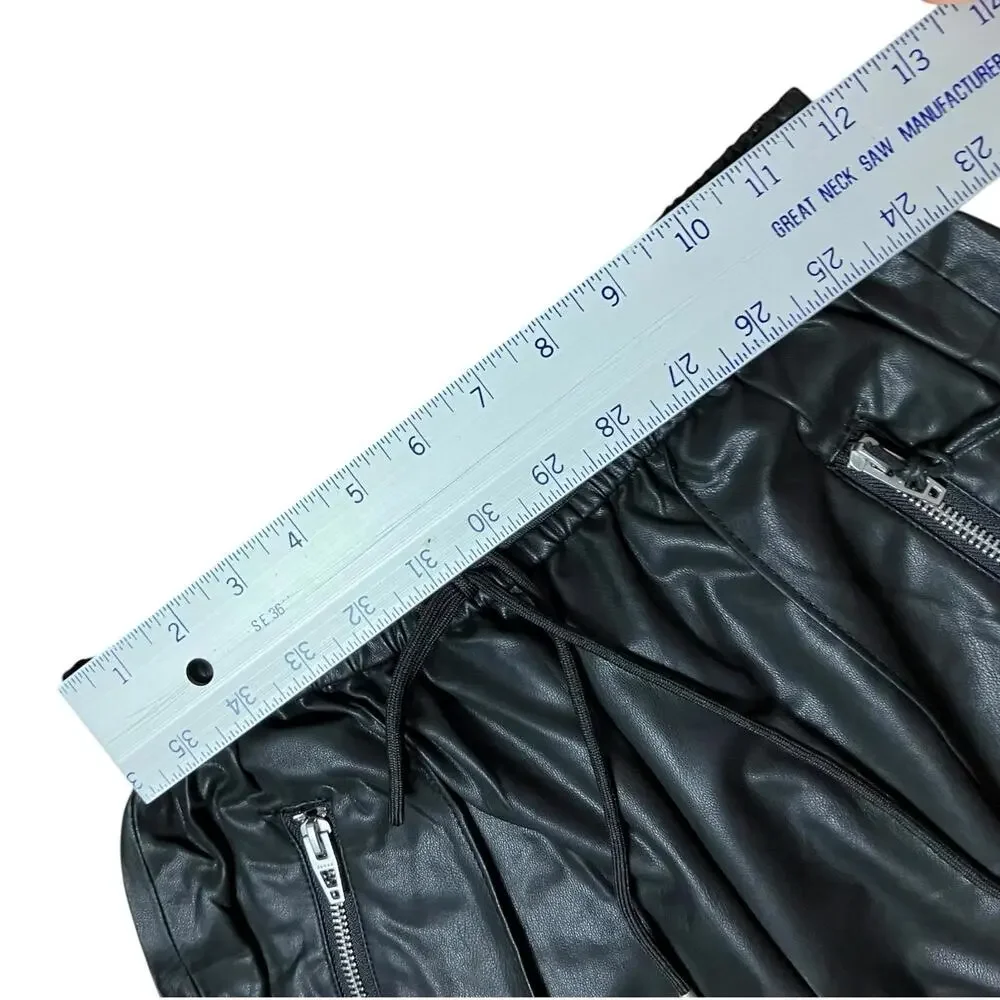 Blank NYC‎ Faux Leather Pants 24 Black Streetwear Moto Biker Zipper